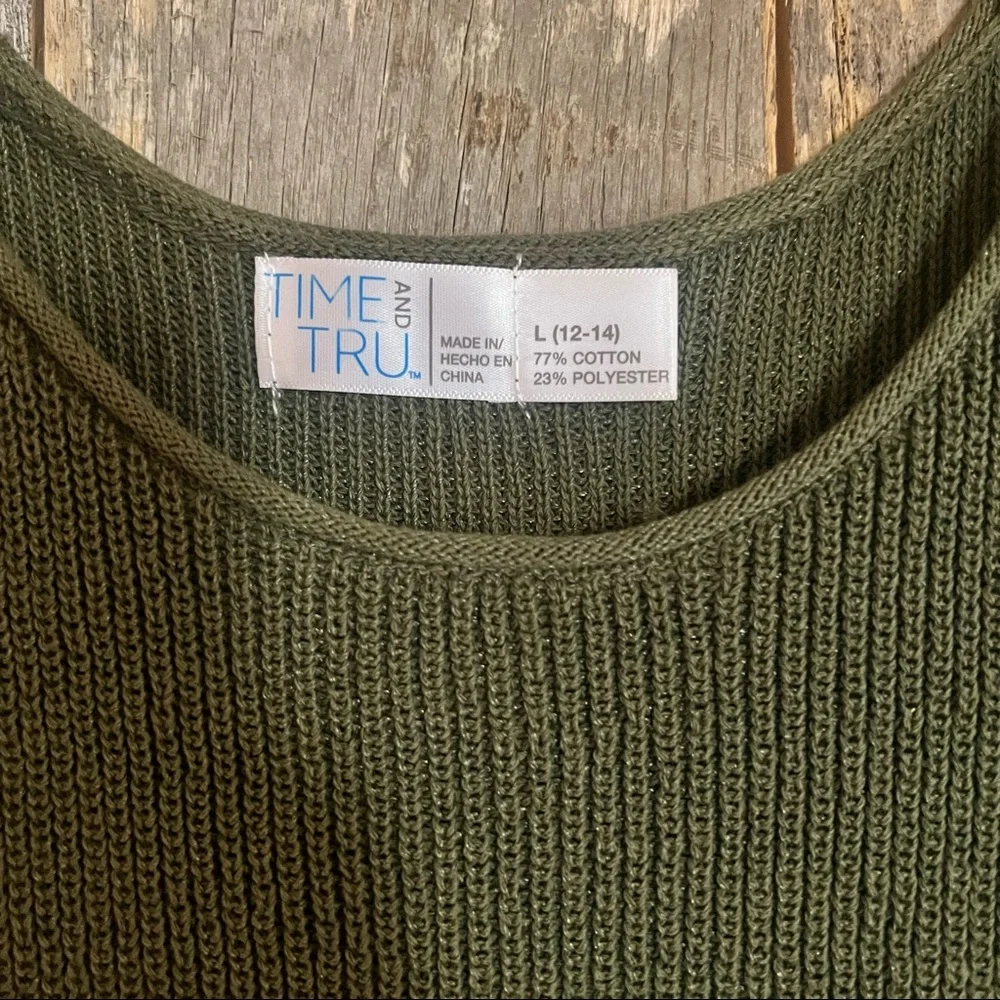 Women’s Large Green Knit Tank Top - Excellent Condition - Picture 3 of 3